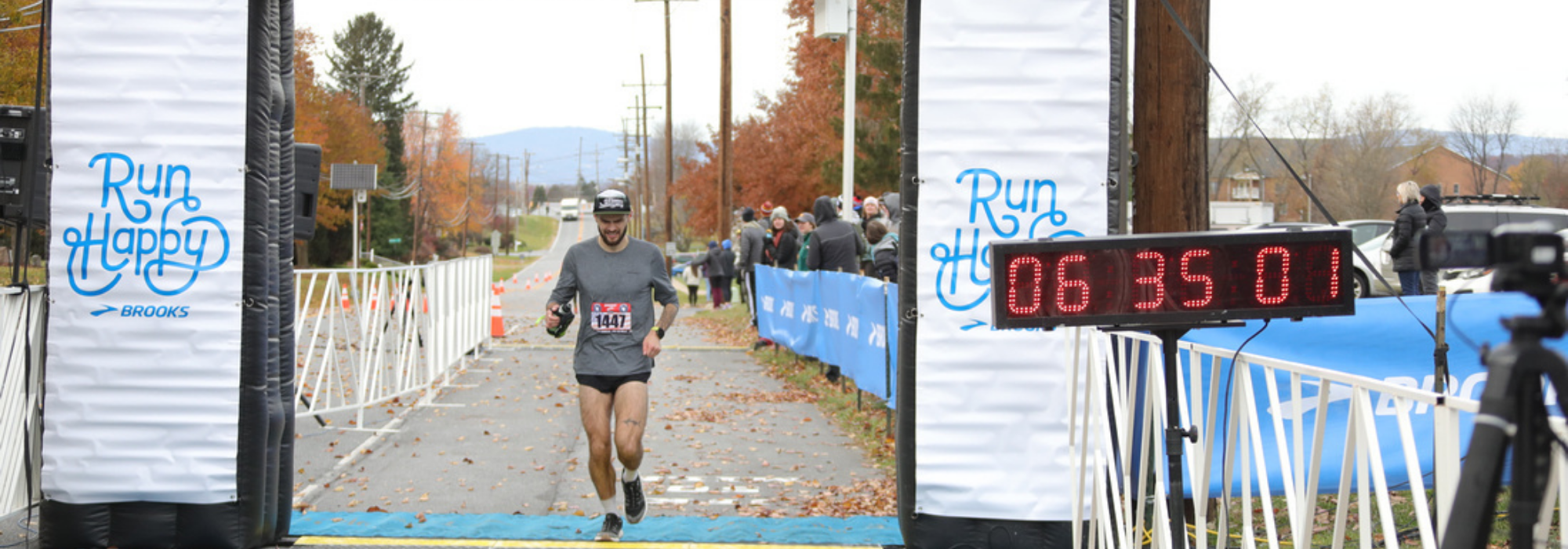 Reid Burrows finish line