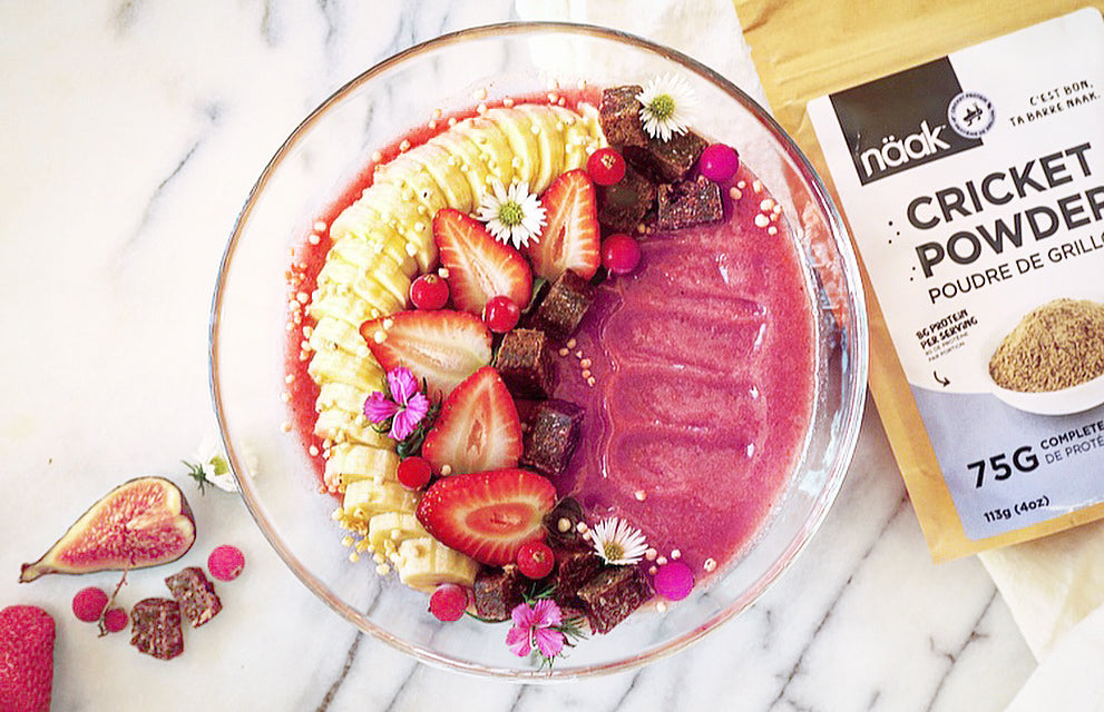 Recipe - Cricket Powder Lychee-Raspberry Smoothie Bowl